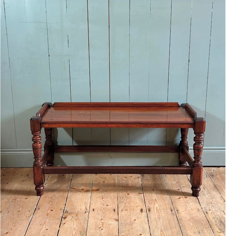 Mahogany Window Seat with William Morris Style Cushion