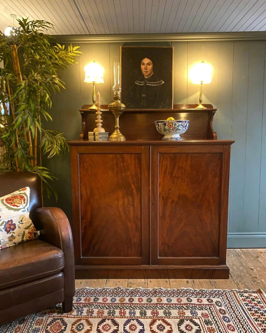 Antique Irish Mahogany side cabinet made by R. Strahan & Co