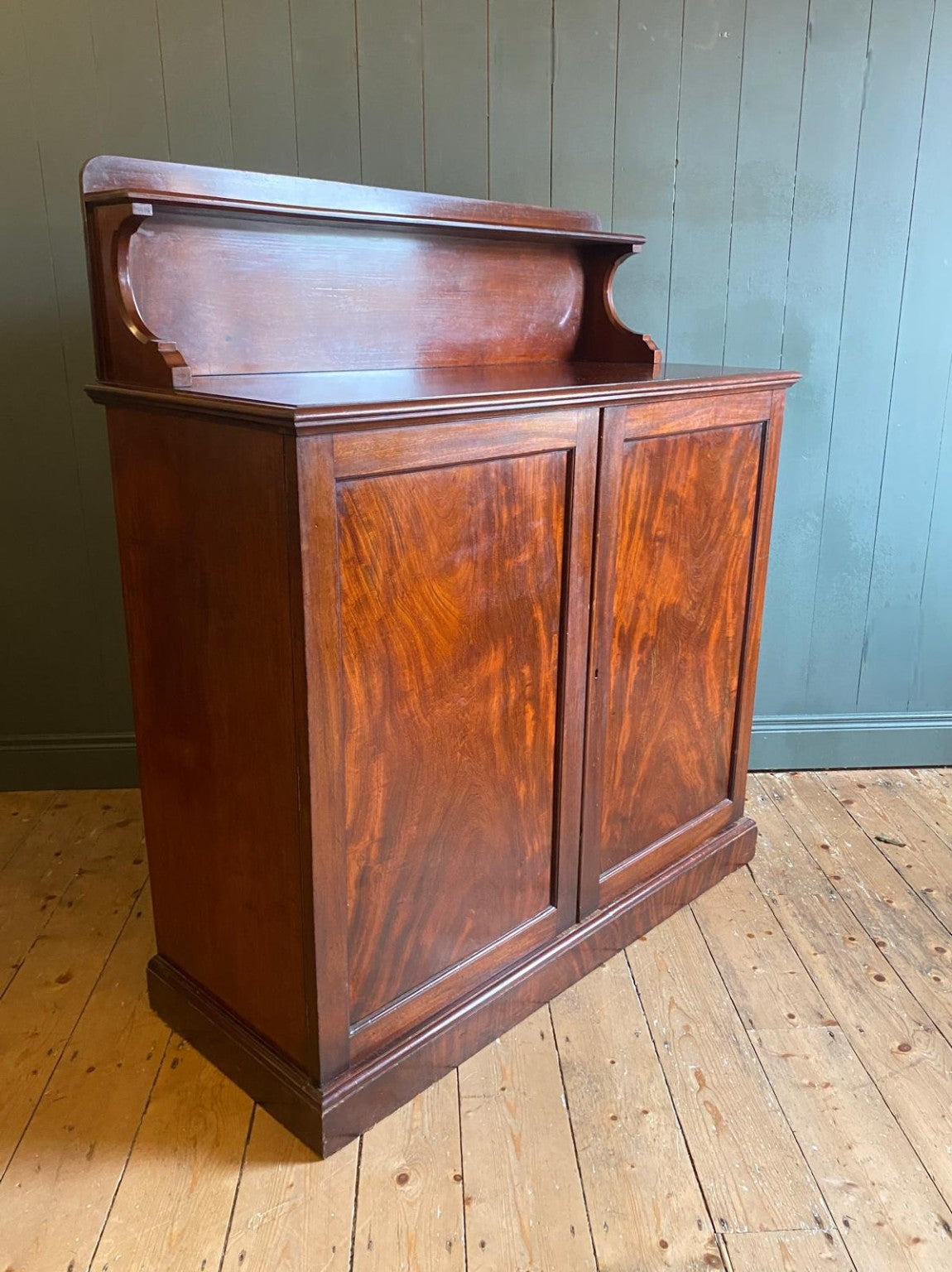 Antique Irish Mahogany side cabinet made by R. Strahan & Co