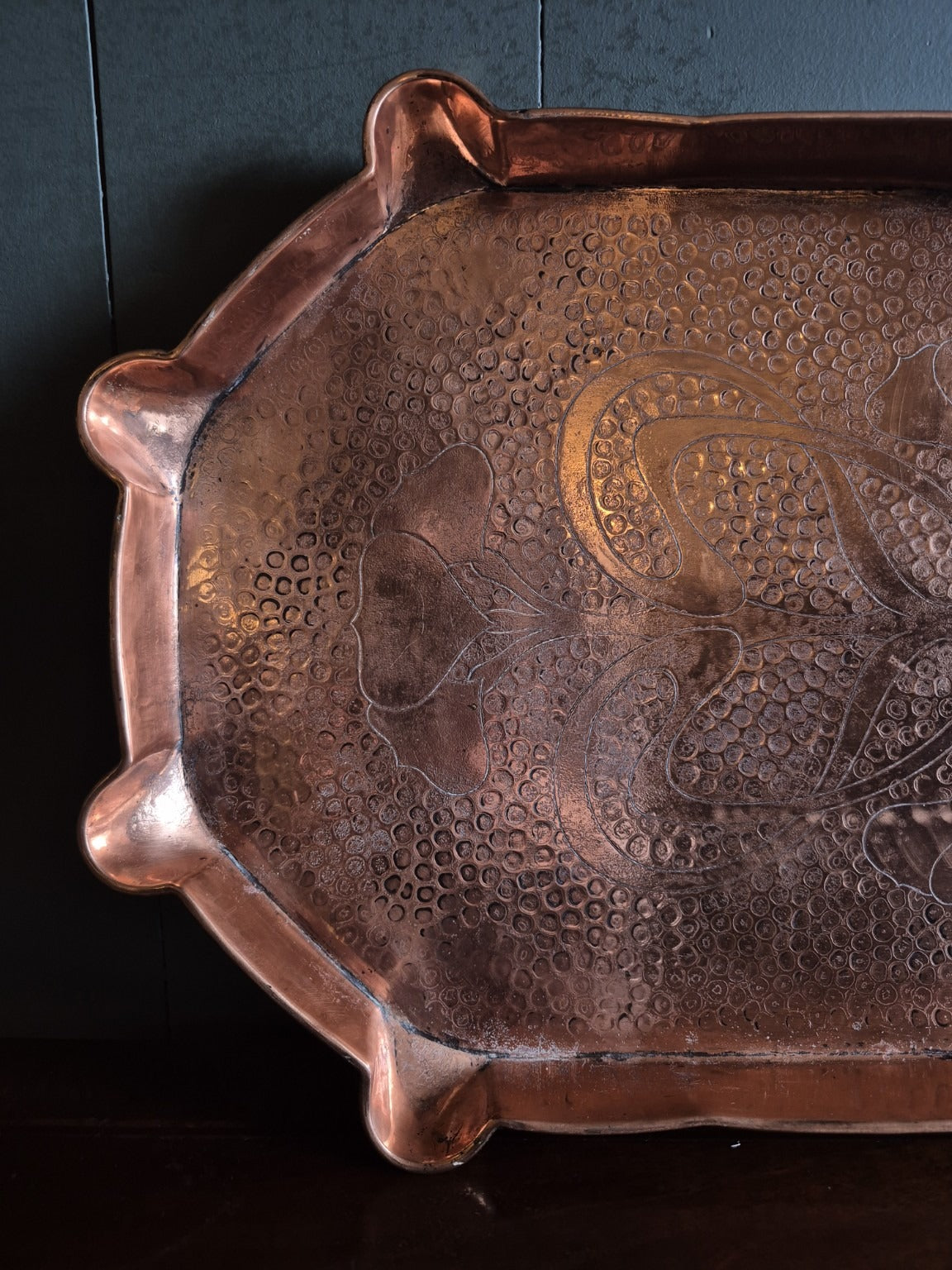 Arts and Crafts Copper Tray