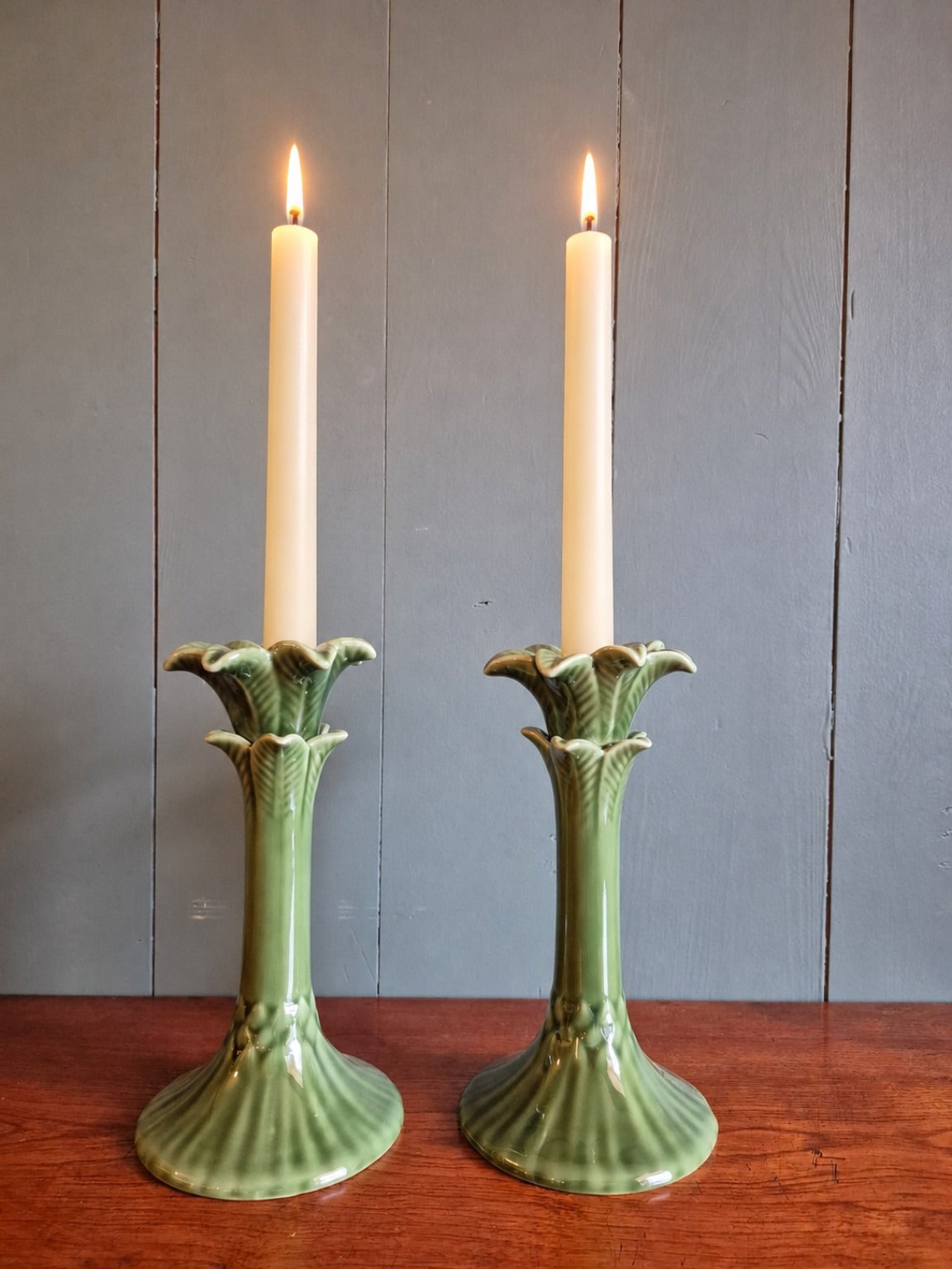 Ceramic Palm Tree Candle Holder