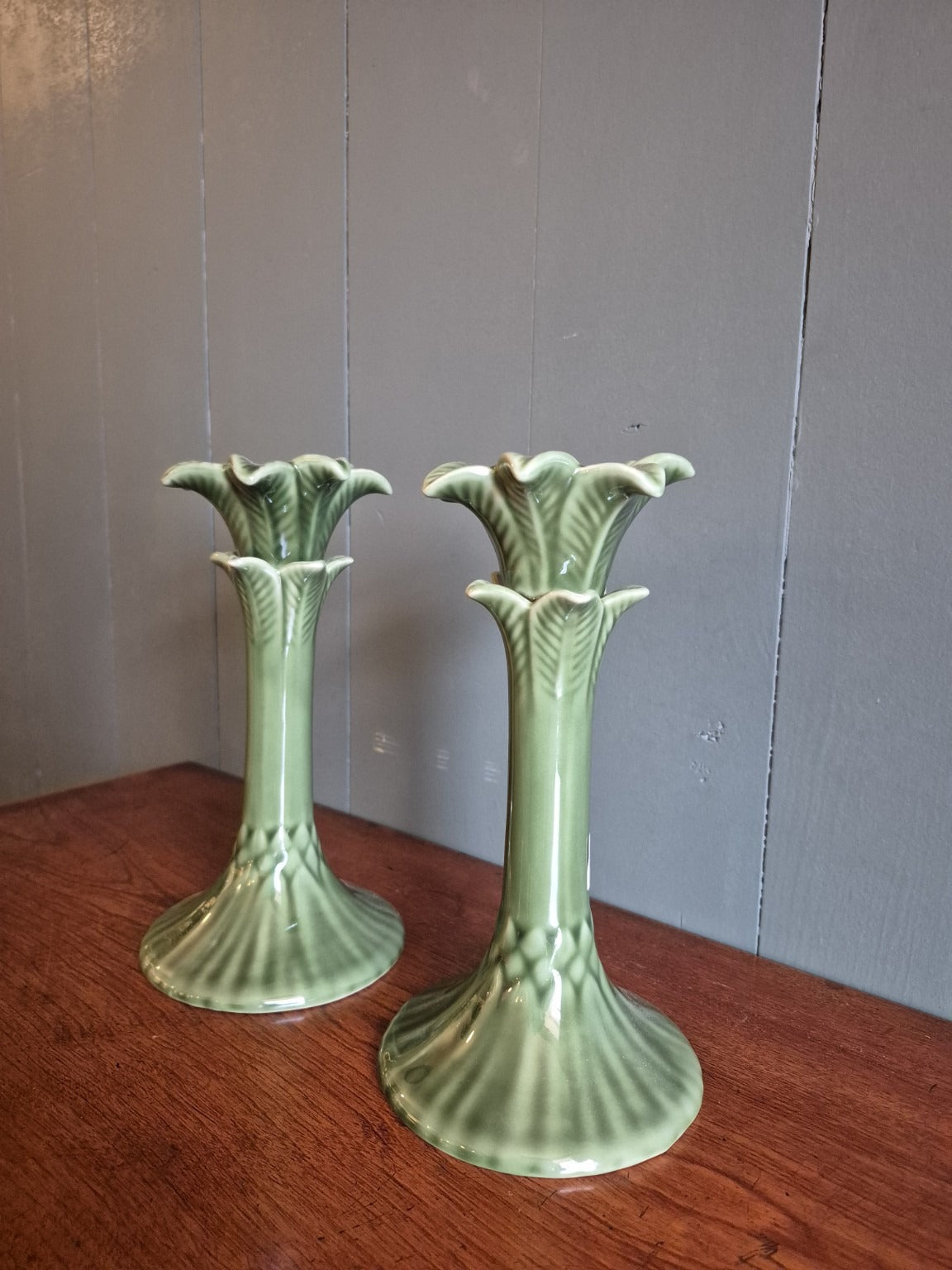 Ceramic Palm Tree Candle Holder