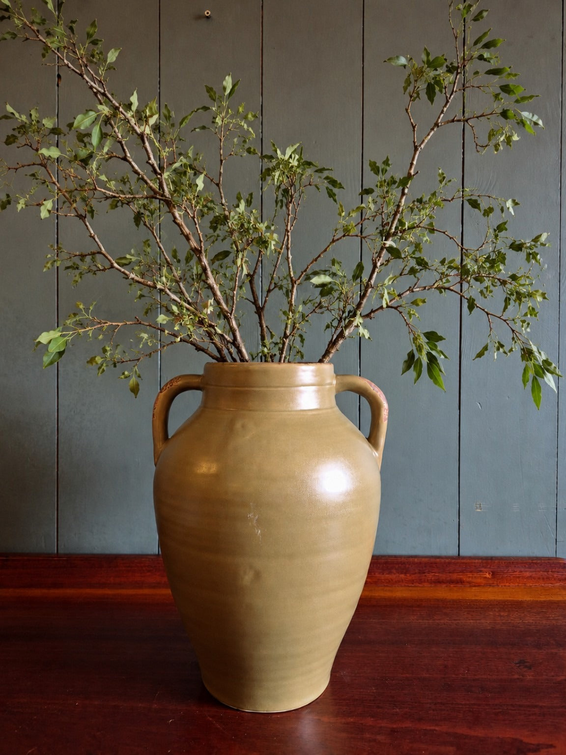 Contemporary Olive Vase