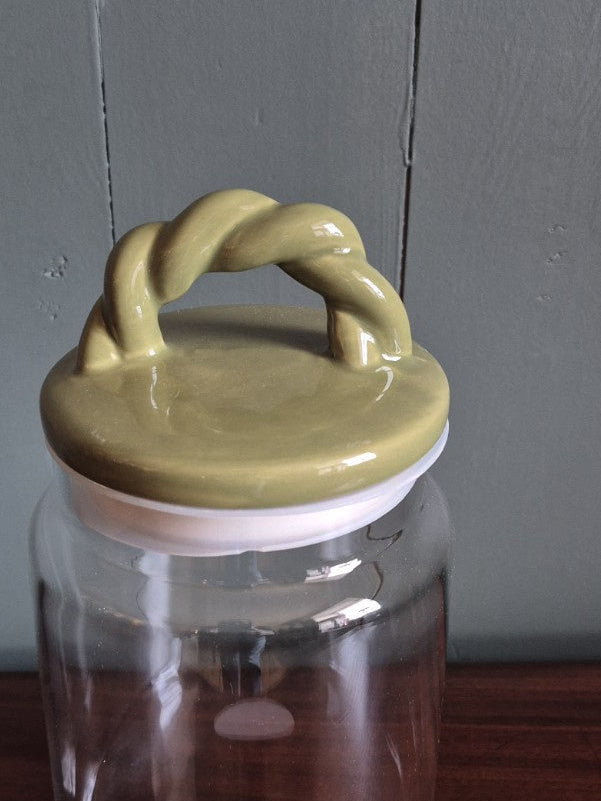 Glass Storage Jar With Ceramic Lid