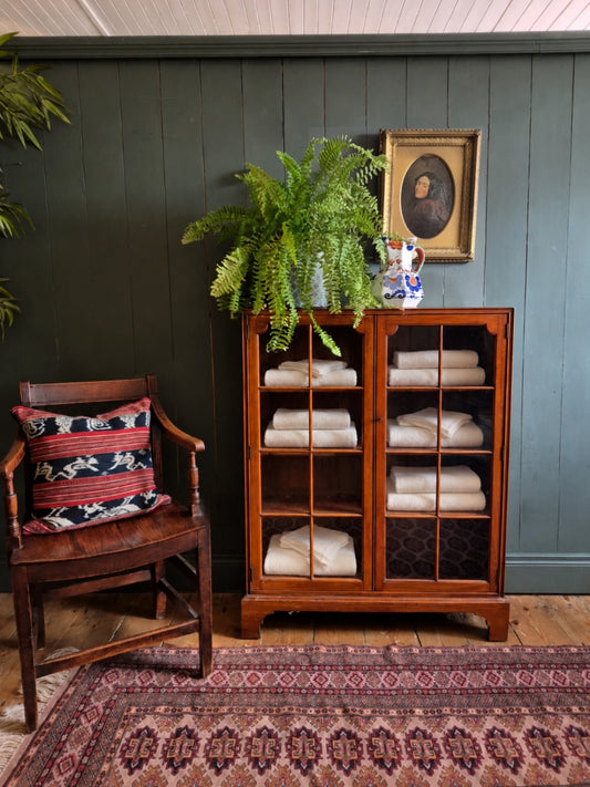 Vintage Mahogany Glazed Bookcase