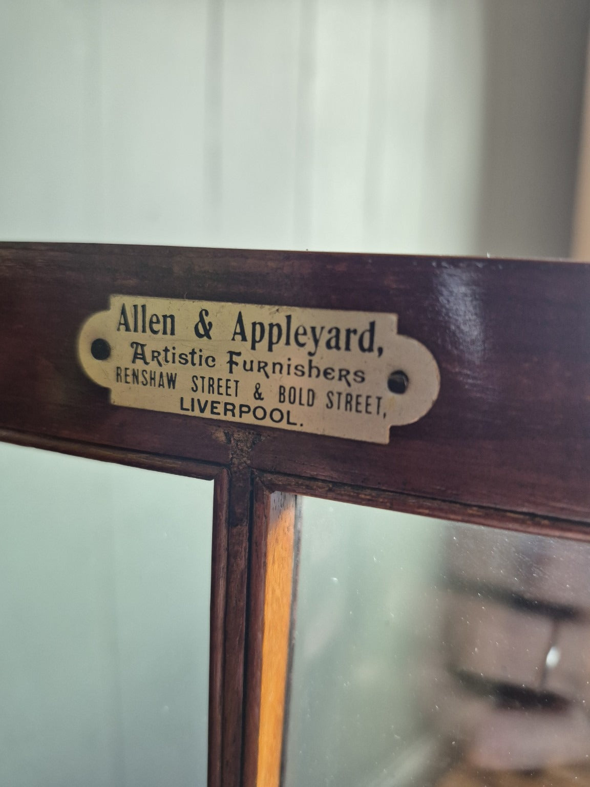 Vintage Mahogany Glazed Bookcase