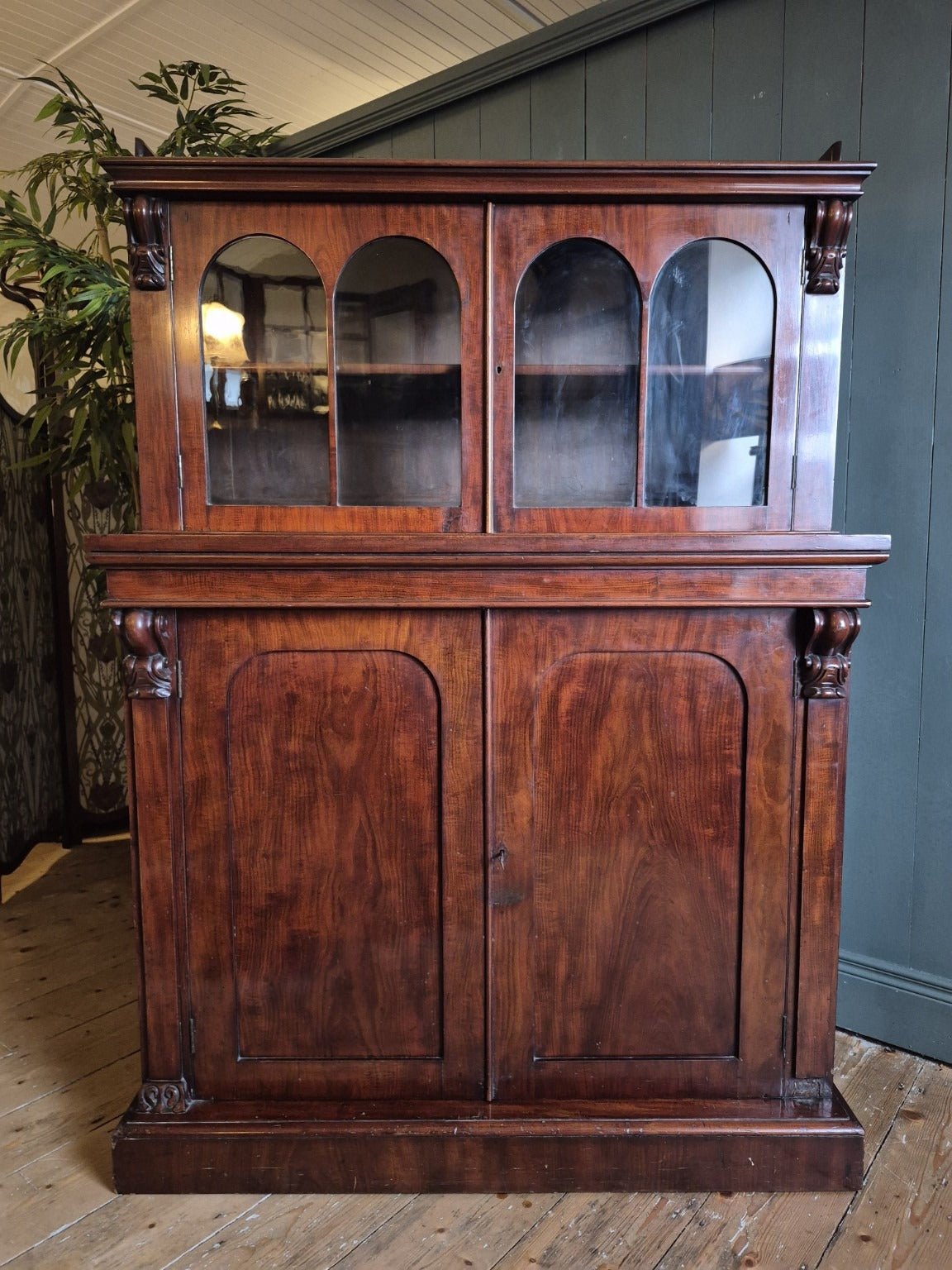 Victorian Mahogany Glazed Chiffonier