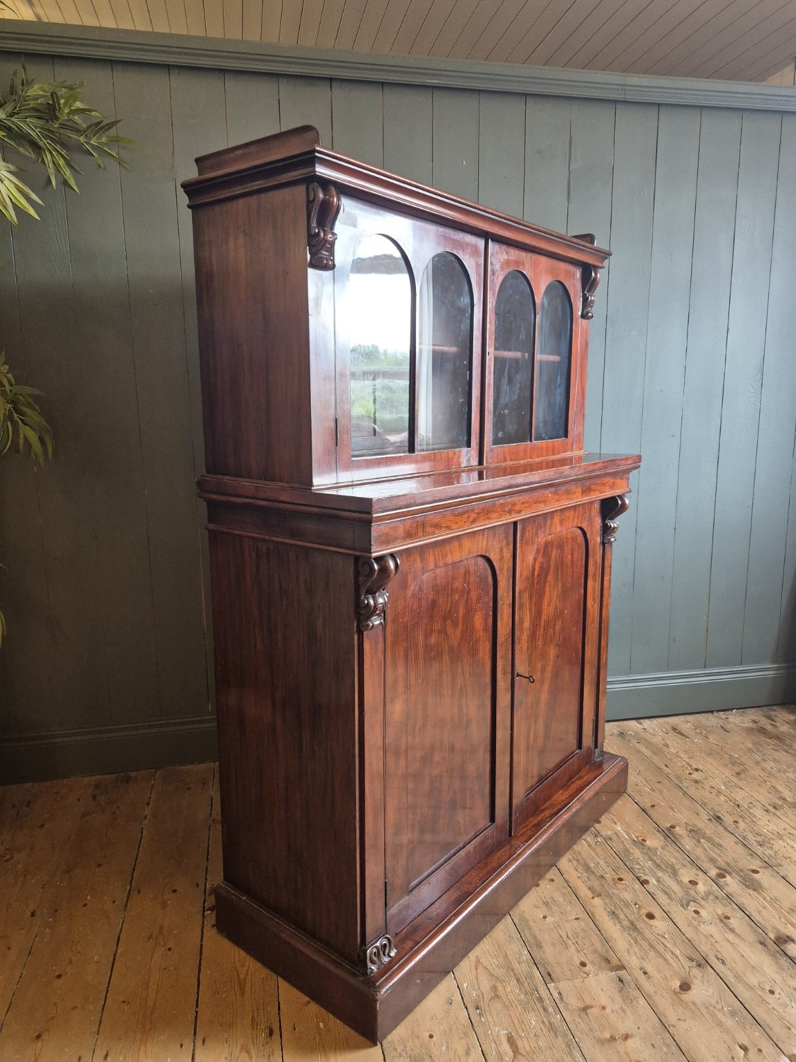 Victorian Mahogany Glazed Chiffonier