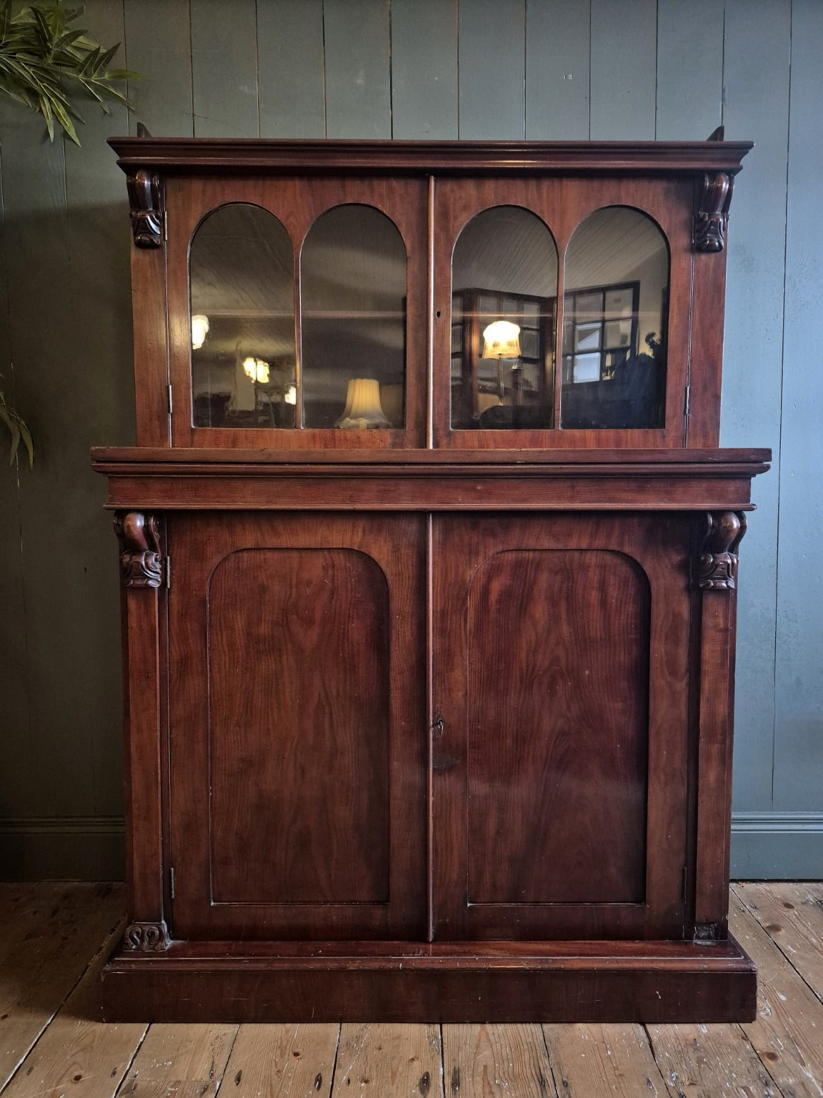 Victorian Mahogany Glazed Chiffonier