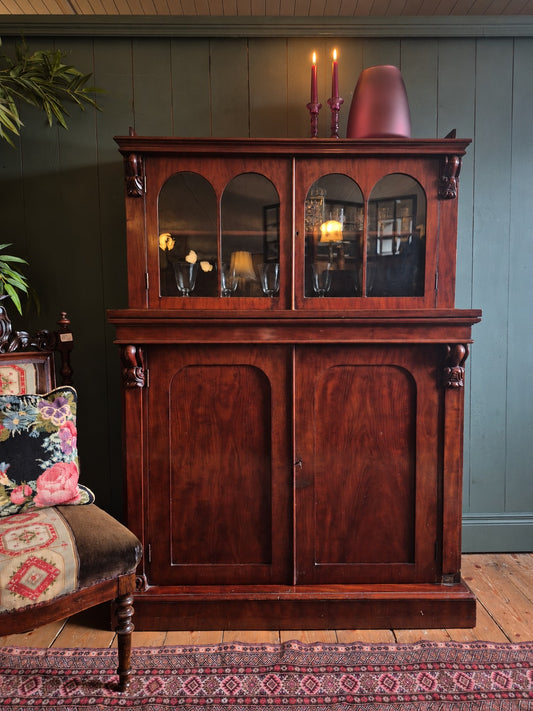 Victorian Mahogany Glazed Chiffonier