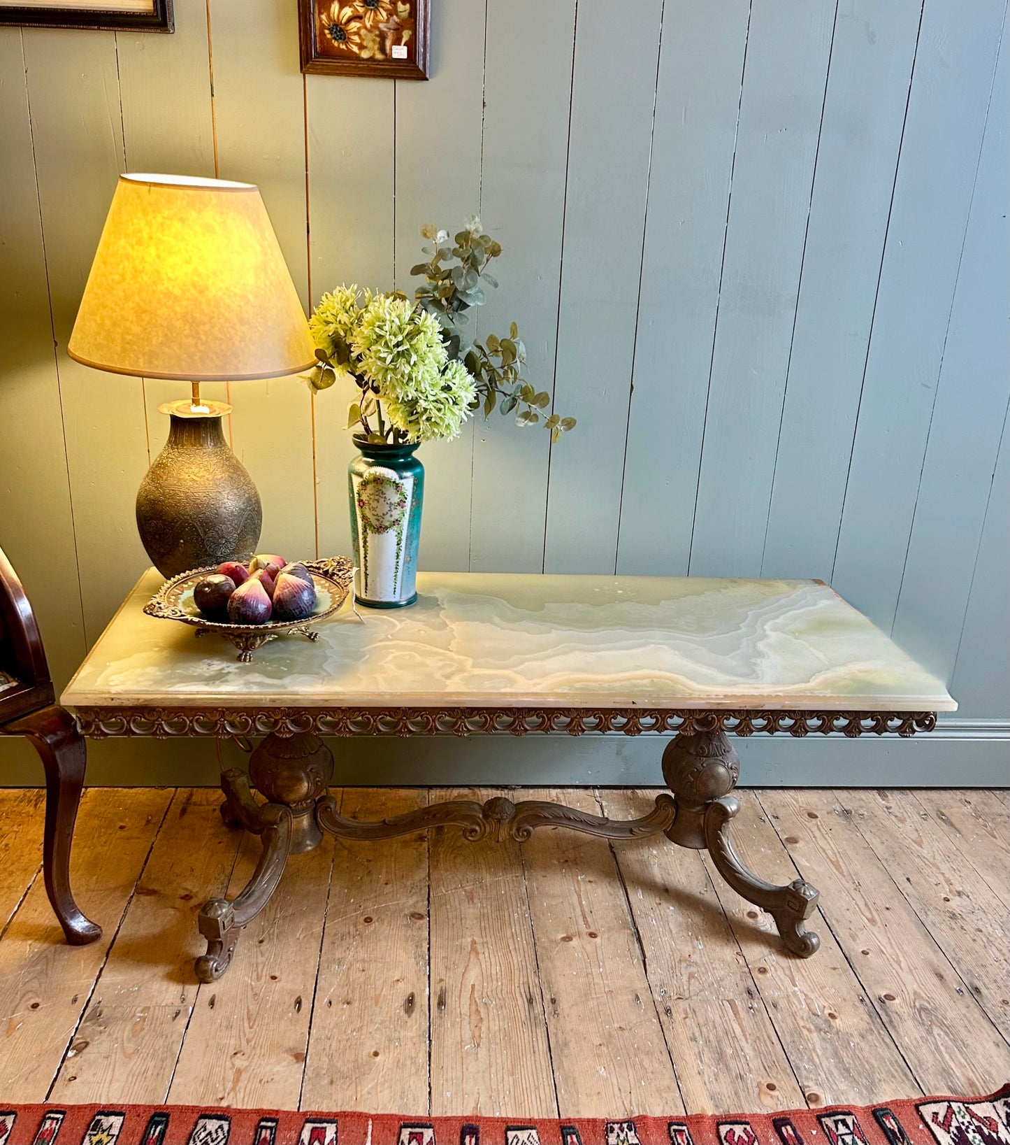 Vintage Onyx & Brass Coffee Table