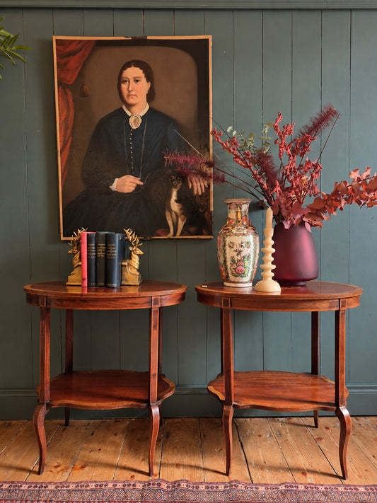Pair of Edwardian Sheraton Style Tables