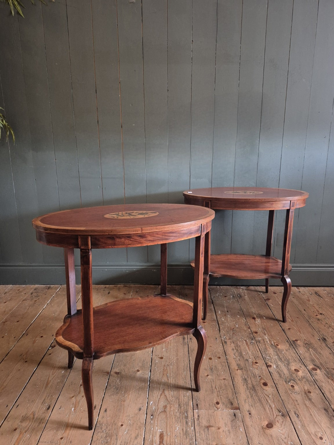 Pair of Edwardian Sheraton Style Tables