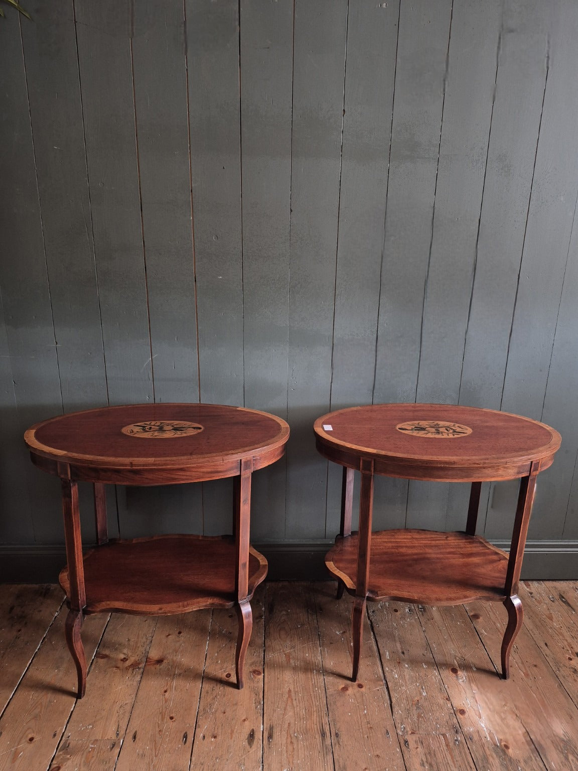 Pair of Edwardian Sheraton Style Tables