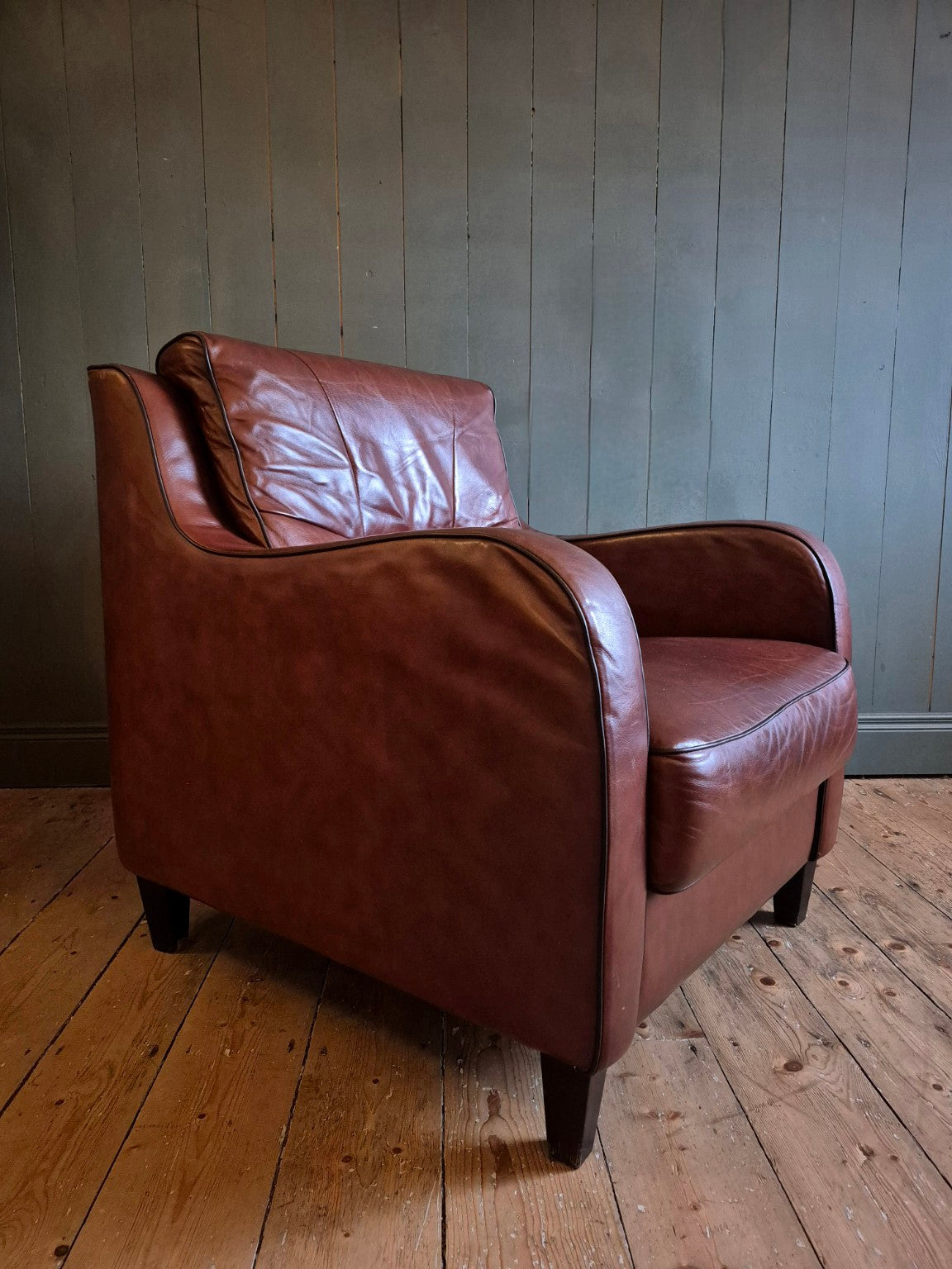 Pair of Vintage Leather Armchairs