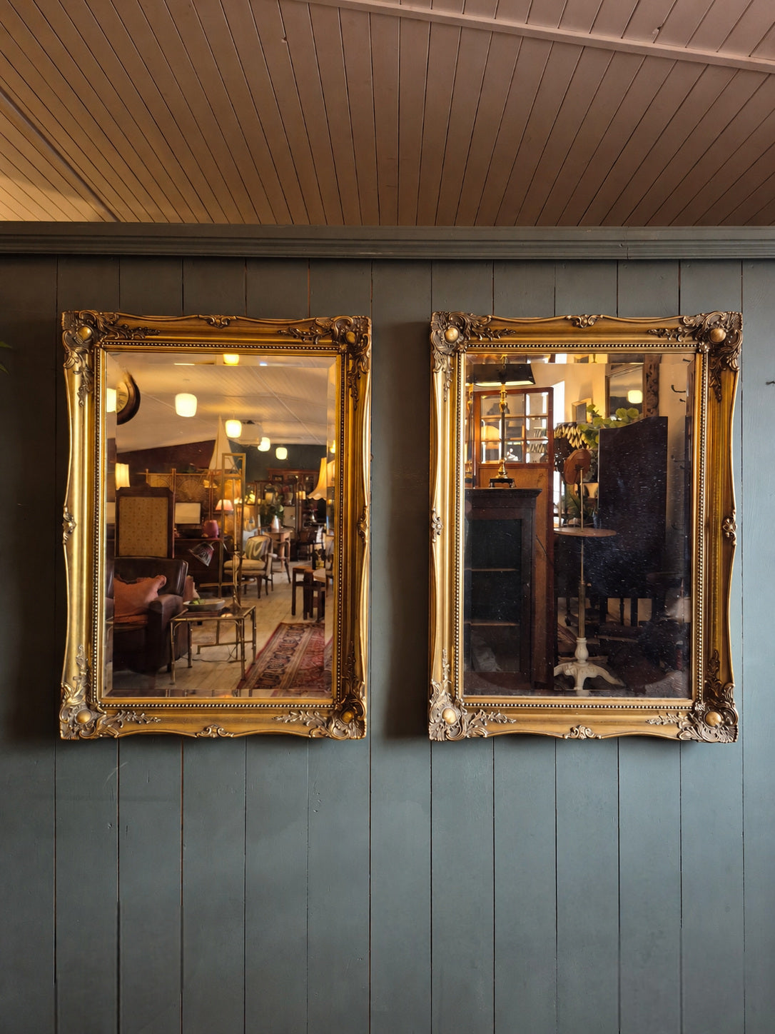 Pair Of Vintage Gilt Mirrors