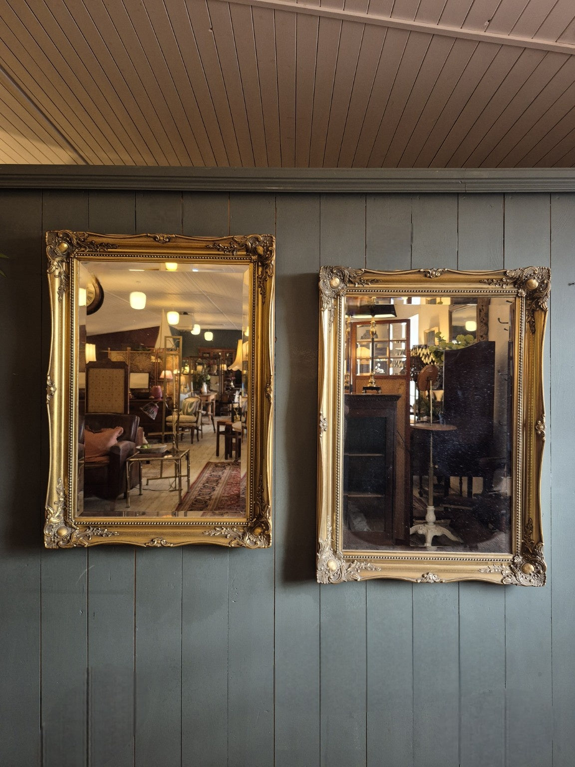 Pair Of Vintage Gilt Mirrors
