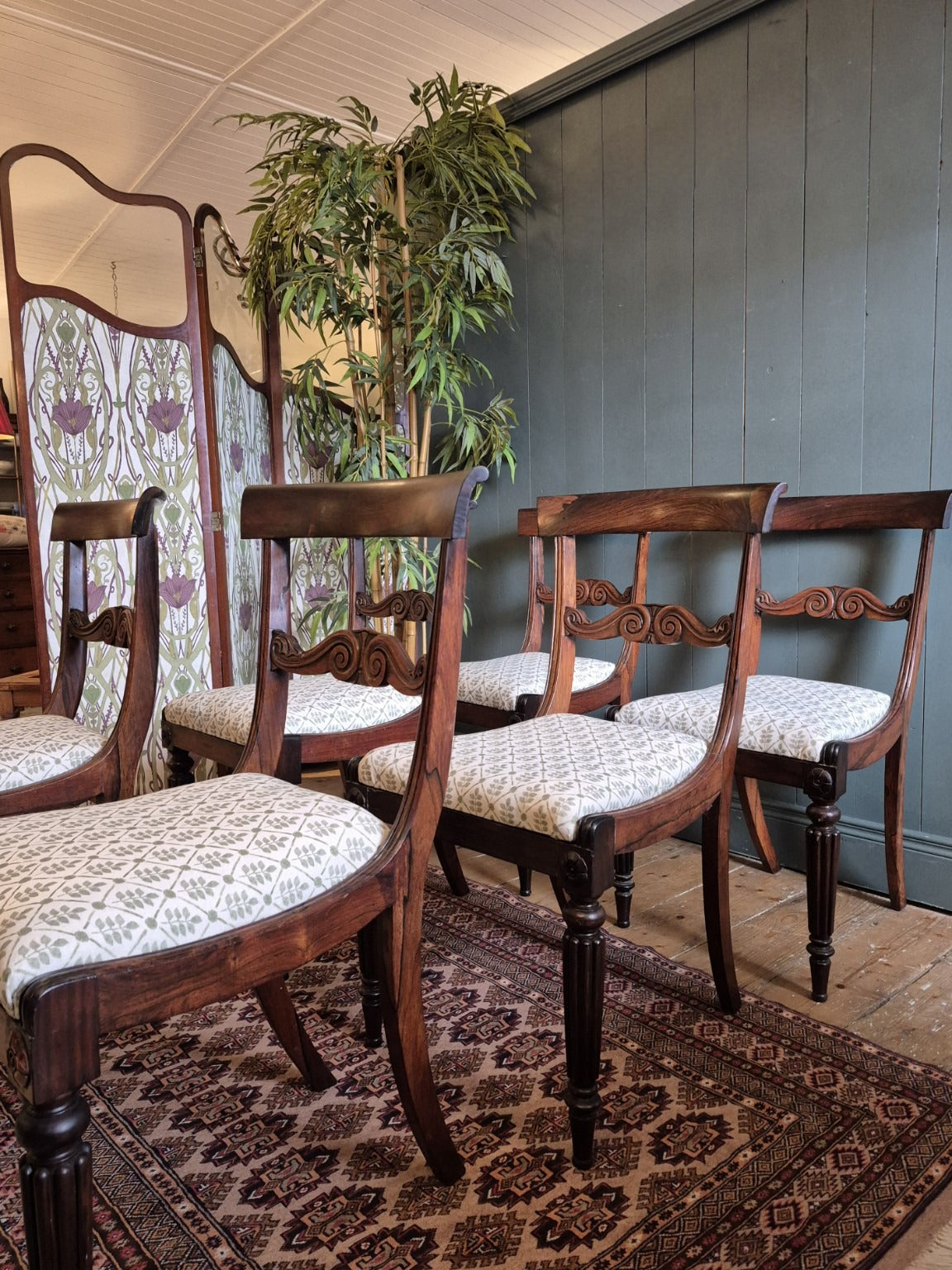 Set of Six Regency Dining Chairs