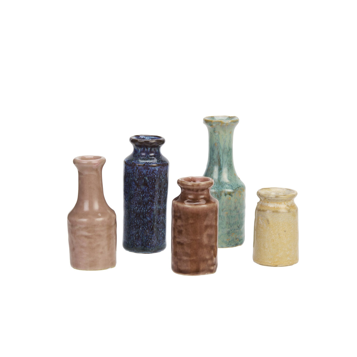 Set Of Stoneware Mini Vases