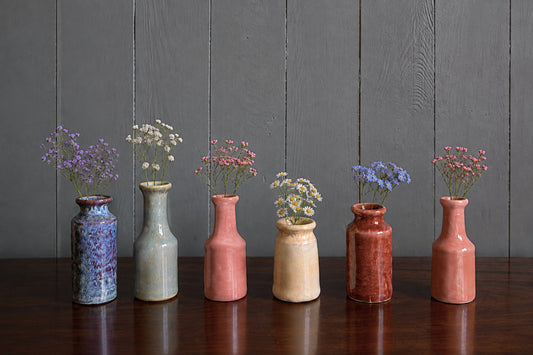 Set Of Stoneware Mini Vases