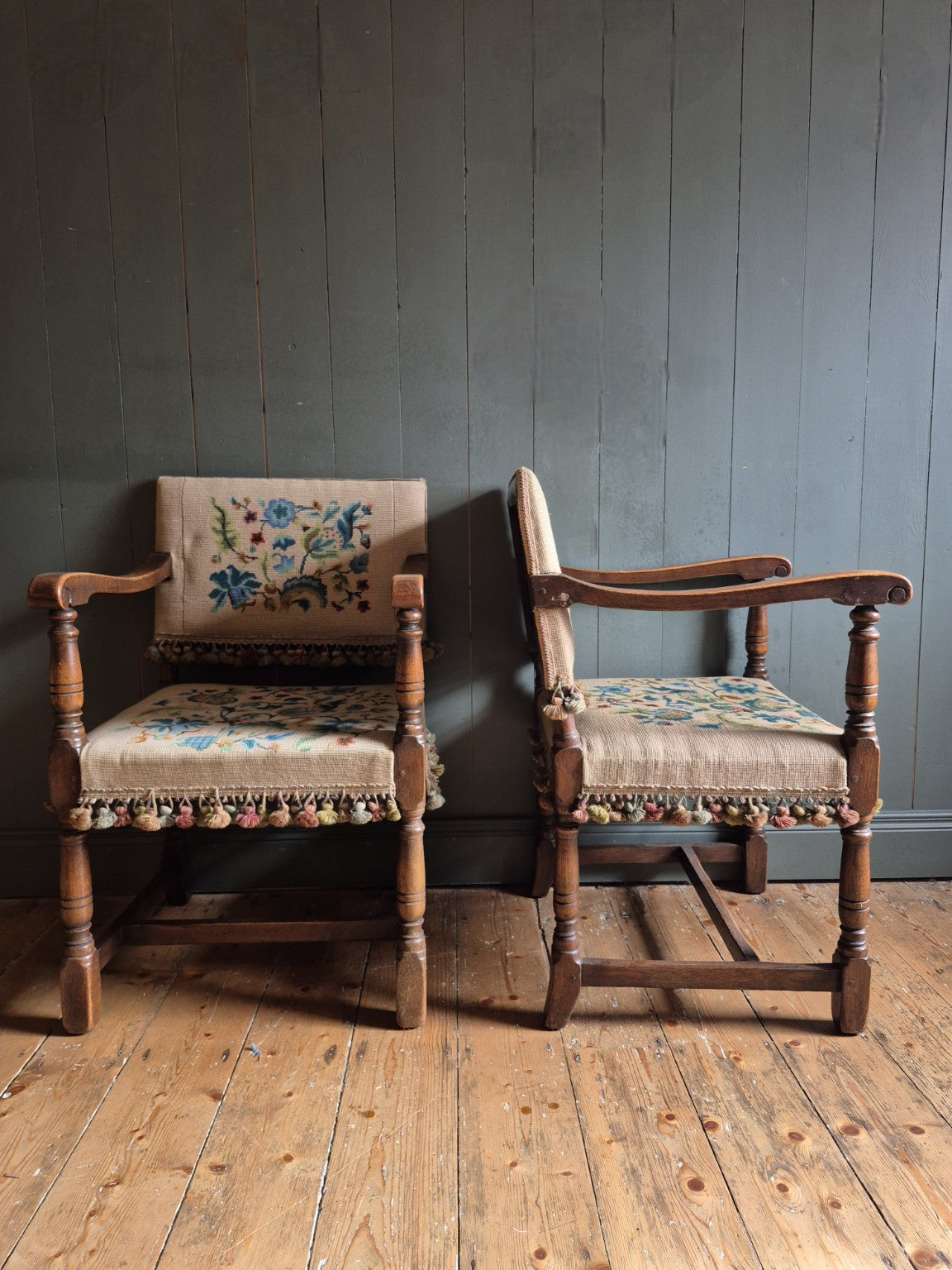 Set of six Victorian Needle Point Chairs