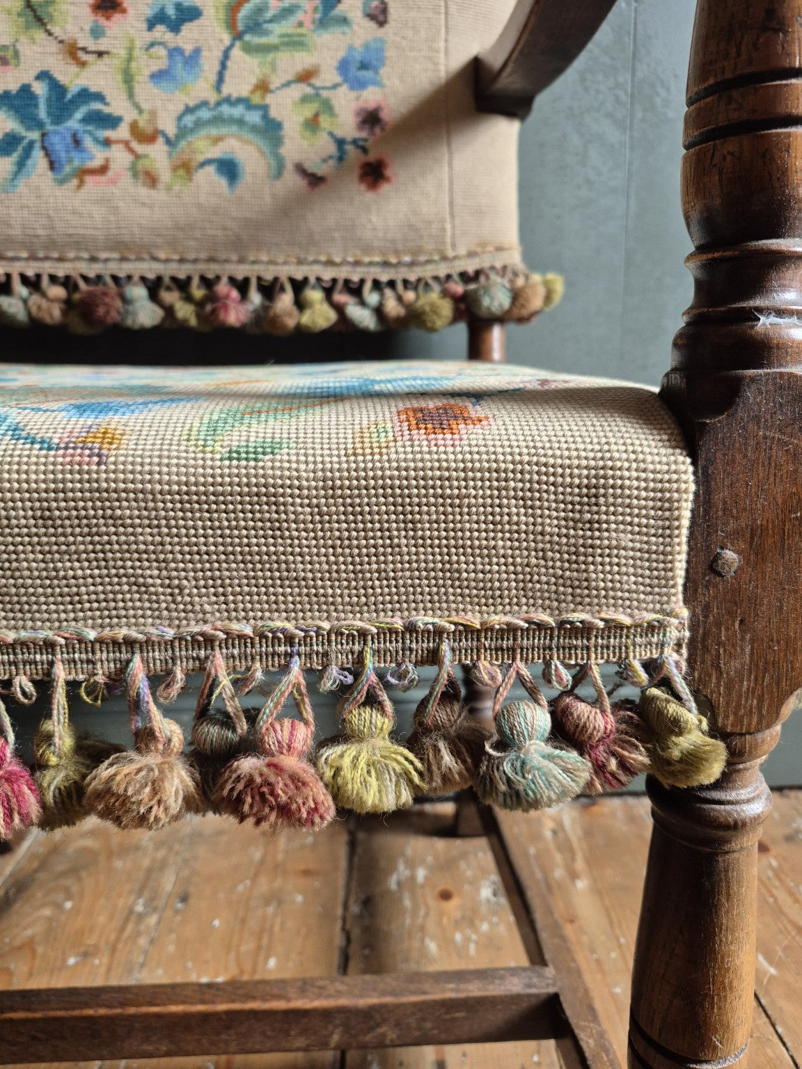 Set of six Victorian Needle Point Chairs