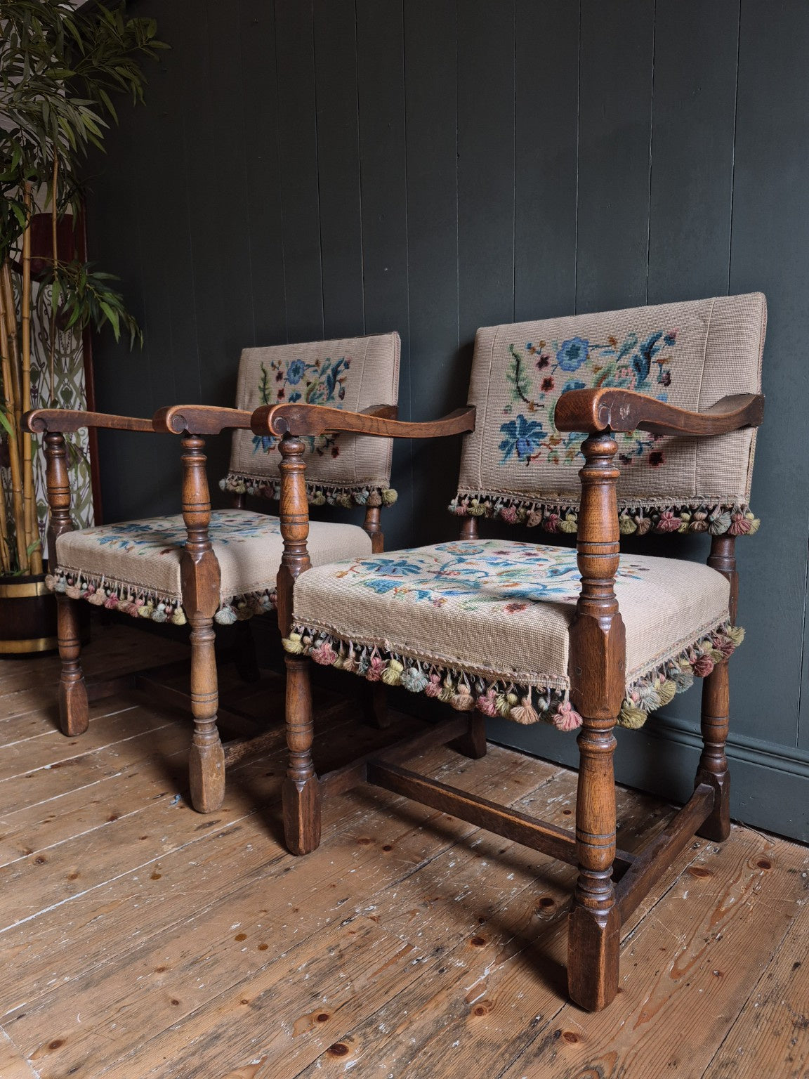 Set of six Victorian Needle Point Chairs