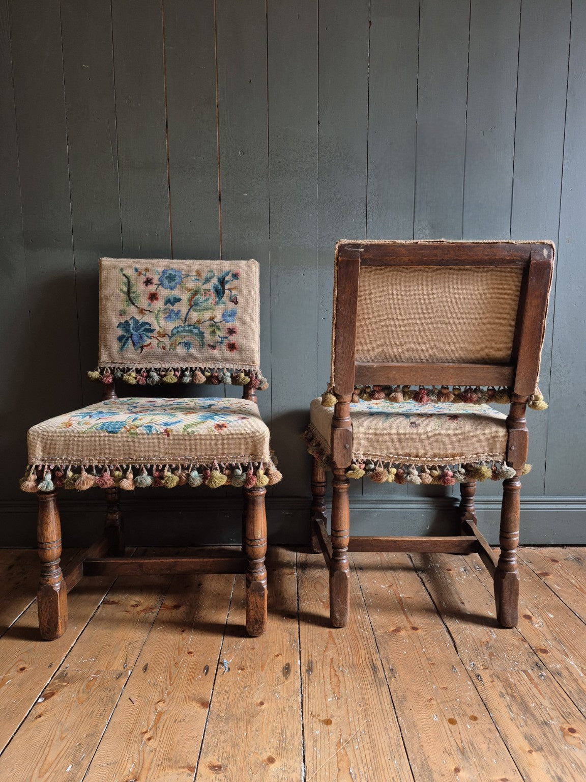 Set of six Victorian Needle Point Chairs