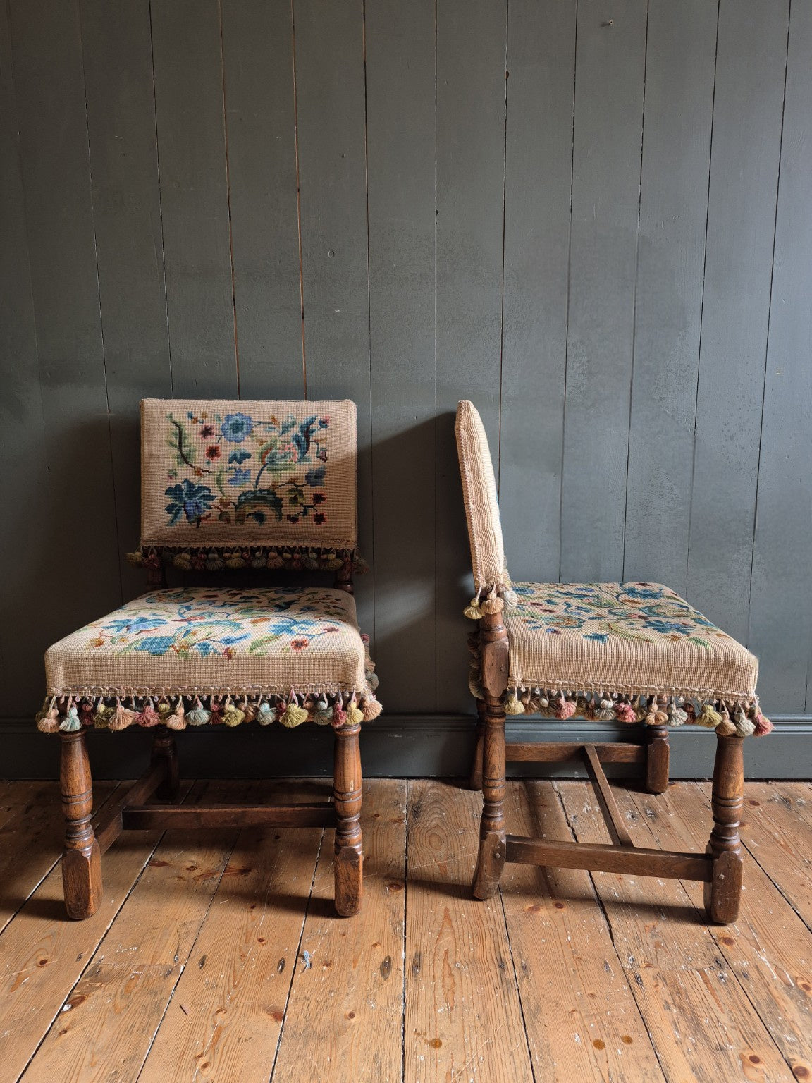 Set of six Victorian Needle Point Chairs