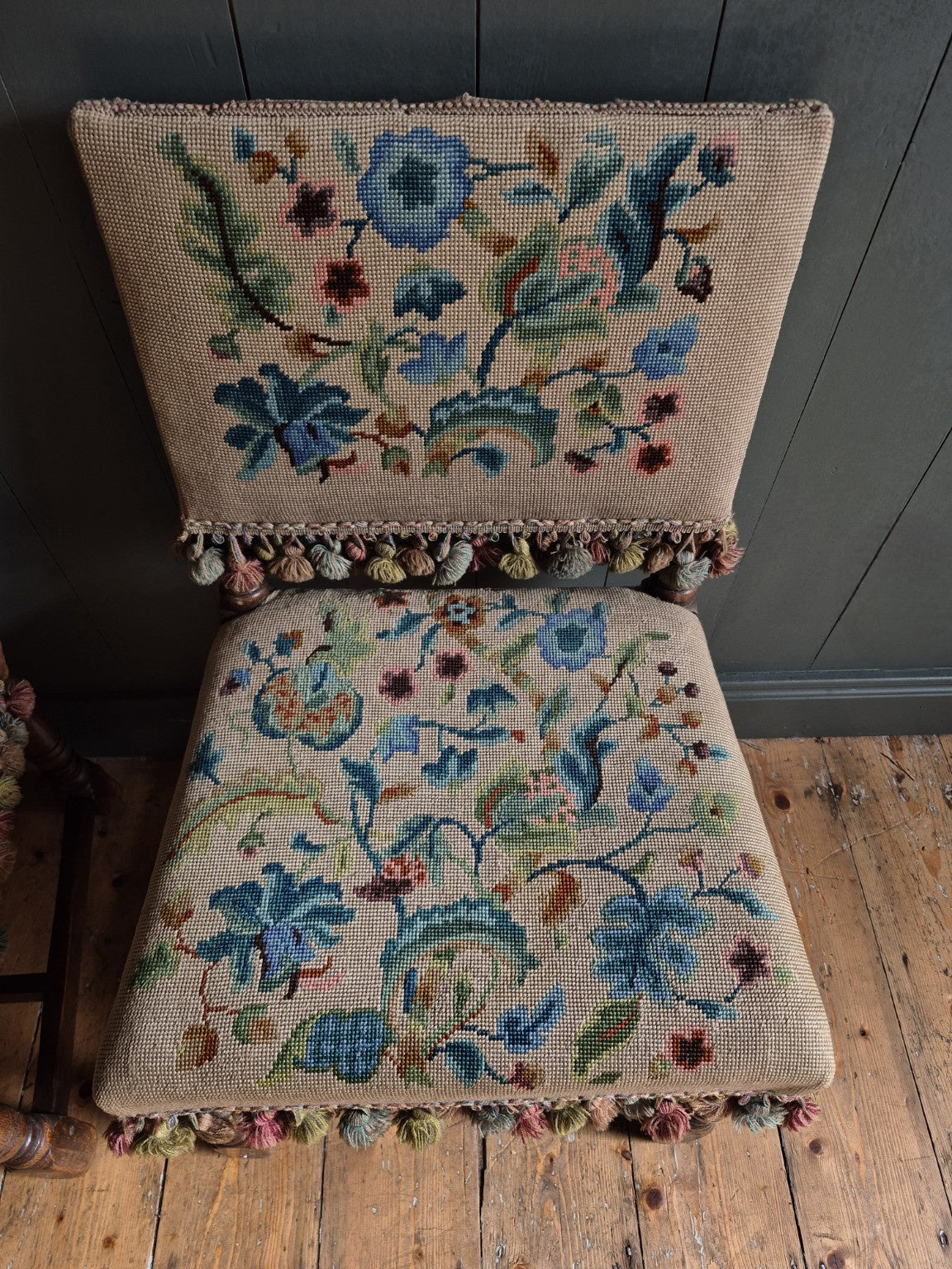 Set of six Victorian Needle Point Chairs