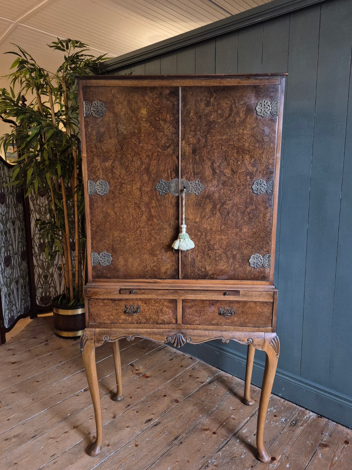 Vintage Burr Walnut Cocktail Cabinet